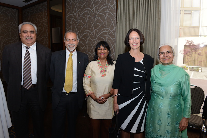 Consul General Rajani Alexander with Barj Dhahan, Amrik Sangha, Dr. Susan Dahinten, Harinder Dhahan